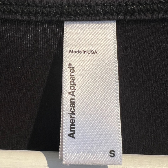 american apparel long-sleeve v-neck bodysuit - black, size S - Picture 6 of 8